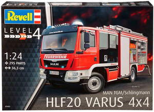 Авто-мото: Пожежний автомобіль MAN TGM / Schlingmann HLF 20 VARUS 4? 4, 1:24, Revell