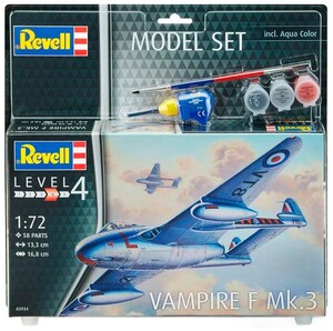 Сборные модели-копии: Model Set Истребитель Vampire F Mk.3, 1:72 Revell