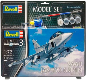 Збірні моделі-копії: Model Set Літак Saab JAS-39D Gripen TwinSeater, 1:72, Revell