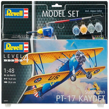 Авіація: Model Set Тренувальний літак Stearman PT-17 Kaydet, 1:48, Revell