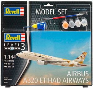 Авіація: Model Set Літак Airbus A320 ETIHAD AIRWAYS, 1: 144, Revell
