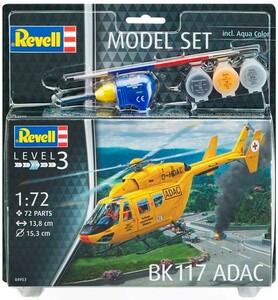 Model Set Вертоліт BK-117 ADAC, 1:72, Revell