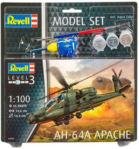 Model Set Вертолет AH-64A Apache, 1:100, Revell