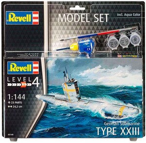 Моделирование: Model Set Подводная лодка German Submarine TYPE XXIII, 1:144, Revell