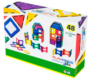 Игры и игрушки: Магнитный конструктор 48 деталей, Playmags