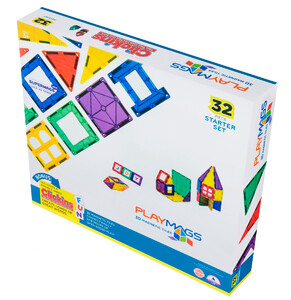 Игры и игрушки: Магнитный конструктор 32 детали, Playmags