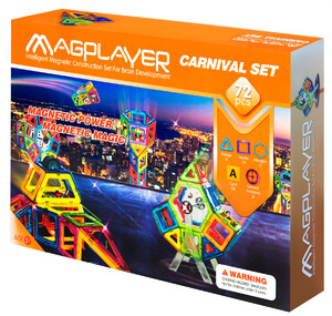 Игры и игрушки: Детский магнитный конструктор (72 детали), MagPlayer