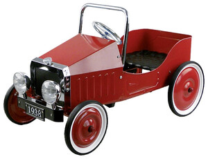 Дитячий транспорт: Педальна машинка Ретро автомобіль, червоний, Goki