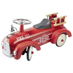 Детский транспорт: Толокар Пожарная ретро машина, красная Goki