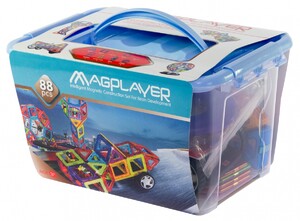 Игры и игрушки: Детский магнитный конструктор (88 деталей), MagPlayer