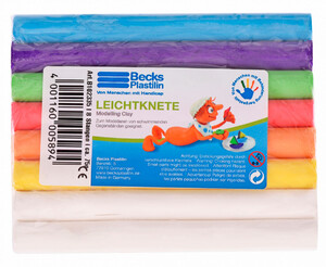 Іграшки для ванни: Плаваючий пластилін 8 кольорів, Becks Plastilin