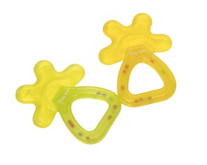 Погремушки и прорезыватели: Прорезыватель-погремушка с водой, Baby team (желтый/салатовый)