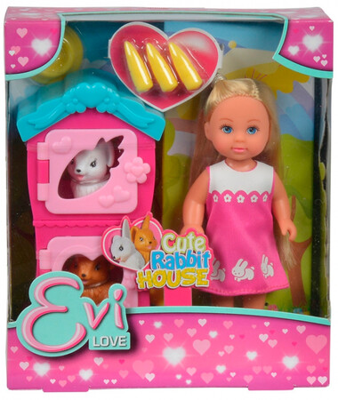 Куклы и аксессуары: Набор с куклой Эви Домик кроликов Steffi & Evi Love