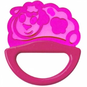 Развивающие игрушки: Погремушка-прорезыватель Овечка (розовая), Canpol babies
