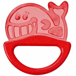 Розвивальні іграшки: Погремушка-прорезыватель Кит (красный), Canpol babies