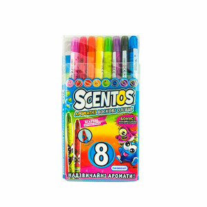 Набір ароматних воскових олівців для малювання «Веселка» 8 шт., Scentos