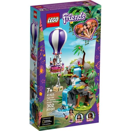 Наборы LEGO: Конструктор LEGO Friends Джунгли: спасение тигра на воздушном шаре 41423