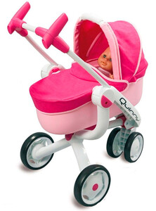 Коляски и транспорт для кукол: Коляска Maxi-Cosi Quinny 4 в 1 трехколесная, для пупсов до 42 см, Smoby Toys