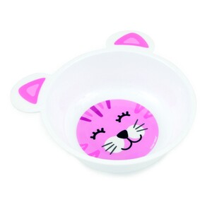 Детская посуда и приборы: Тарелка пластиковая с ушками (котик розовый), Canpol babies