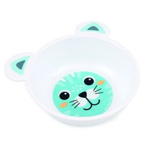 Дитячий посуд і прибори: Тарелка пластиковая с ушками (котик голубой), Canpol babies