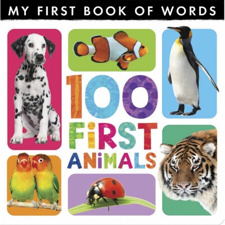 Книги про тварин: 100 First Animals - Little Tiger Press