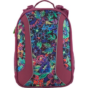 Рюкзаки, сумки, пеналы: Ранец каркасный 703 Flowery (16л) бордовый