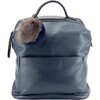 Рюкзак 2528 Dolce-2 (13л) з еко-шкіри темно-синього кольору