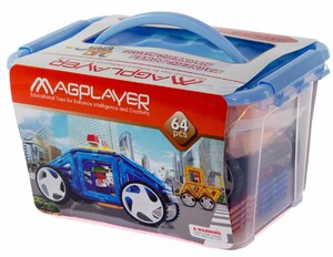 Ігри та іграшки: Магнітний конструктор (64 деталі), MagPlayer