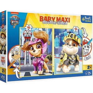 Игры и игрушки: Пазли-розмальовки двосторонні серії Baby Maxi «Щенячий патруль: Скай і Раббл», 10+10 ел., Trefl