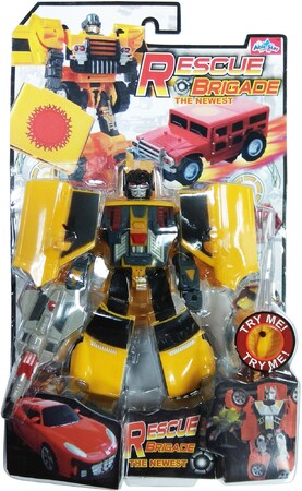 Трансформеры: Робот-трансформер со светящимся мечом (желтый с серым оружием), Able Star