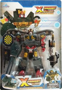 Інтерактивні іграшки та роботи: Армійський робот (чорний з червоним), Able Star