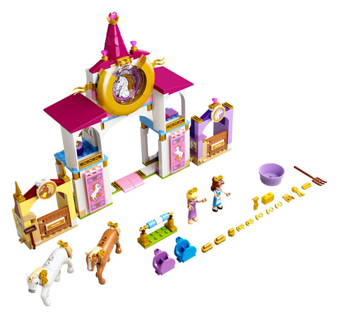 Набори LEGO: Конструктор LEGO Disney Princess Королівські стайні Белль і Рапунцель 43195