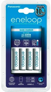 Батарейки: Зарядний пристрій Basic Charger + Eneloop 4AA 1900 mAh New, Panasonic