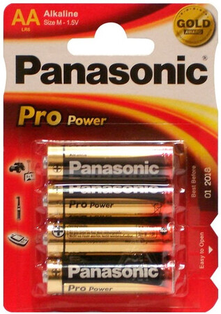 Батарейки: Батарейки Pro Power AA (Alkaline), 4 шт, Panasonic