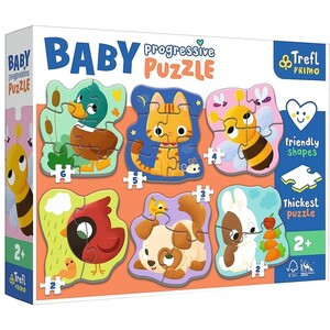 Ігри та іграшки: Набір пазлів Baby Progressive 6в1 «Домашні тварини», 2-3-4-5-6 ел., Trefl