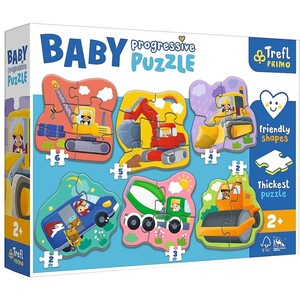 Ігри та іграшки: Набір пазлів Baby Progressive 6в1 «Спеціальна техніка», 2-3-4-5-6 ел., Trefl