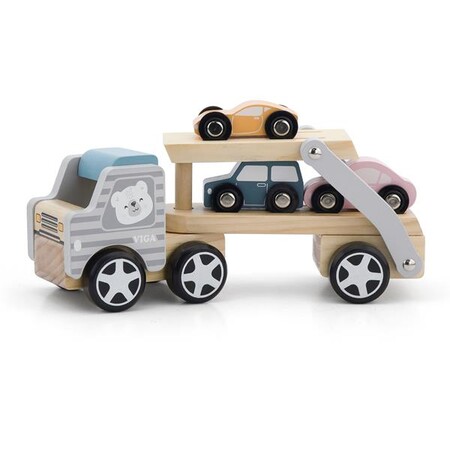 Городская и сельская техника: Деревянная игрушечная машинка Viga Toys PolarB Автовоз