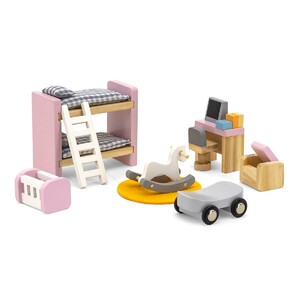 Будиночки і меблі: Дерев'яні меблі для ляльок серії PolarB «Дитяча кімната» 44036, Viga Toys