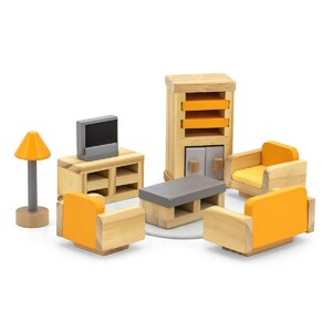 Дерев'яні меблі для ляльок серії PolarB «Вітальня» 44037, Viga Toys