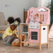 Детская кухня из дерева с посудой PolarB розовая, Viga Toys дополнительное фото 1.