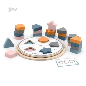 Кубики, пірамідки і сортери: Дерев'яна гра-сортер PolarB «Фігури», Viga Toys