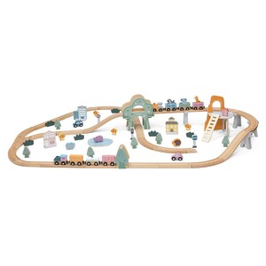 Железные дороги и поезда: Дерев'яна залізниця серії PolarB, 90 ел., Viga Toys