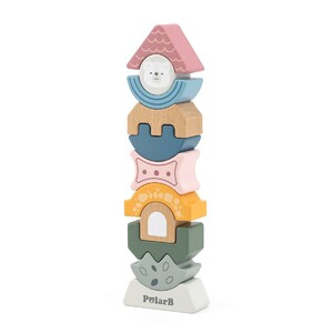 Розвивальні іграшки: Дерев'яна пірамідка-балансир PolarB «Башточка» 44070, Viga Toys