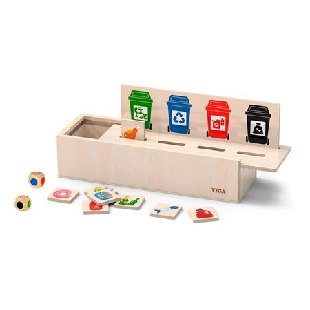Кубики, сортеры и пирамидки: Деревянный игровой набор Viga Toys Сортировка мусора