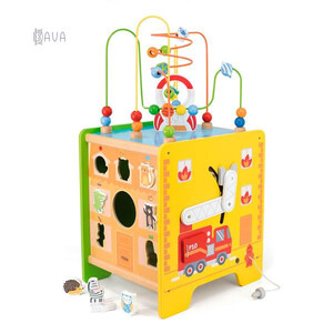 Розвивальні іграшки: Дерев'яний ігровий центр «Великий бізікуб 5 в 1», Viga Toys