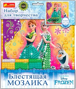 Пазлы и головоломки: Блестящая мозаика Frozen, набор для творчества, Ranok Creative