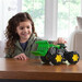 Игрушечный трактор Monster Treads с ковшом и большими колесами, John Deere Kids дополнительное фото 1.