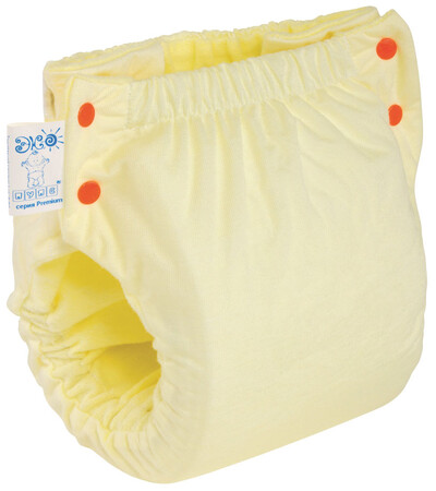 Подгузники и аксессуары: Подгузник трикотажный Easy Size Premium 7-13, со вкладышем Abso Maxi (желтый), Эко Пупс