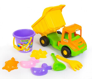 Развивающие игрушки: Multi truck грузовик с набором для песка 8 эл.
