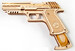 Деревянный пистолет Вольф-01, механический 3D пазл Ukrainian Gears дополнительное фото 3.